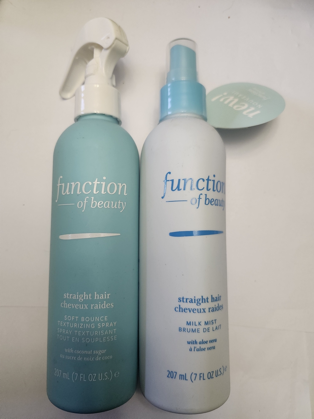 Function of Beauty Straight Hair Spray & Milk Mist - Set Of 2 New